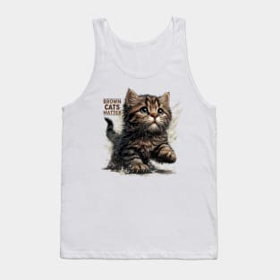 Purrfect Brown Tabby Cat Tank Top